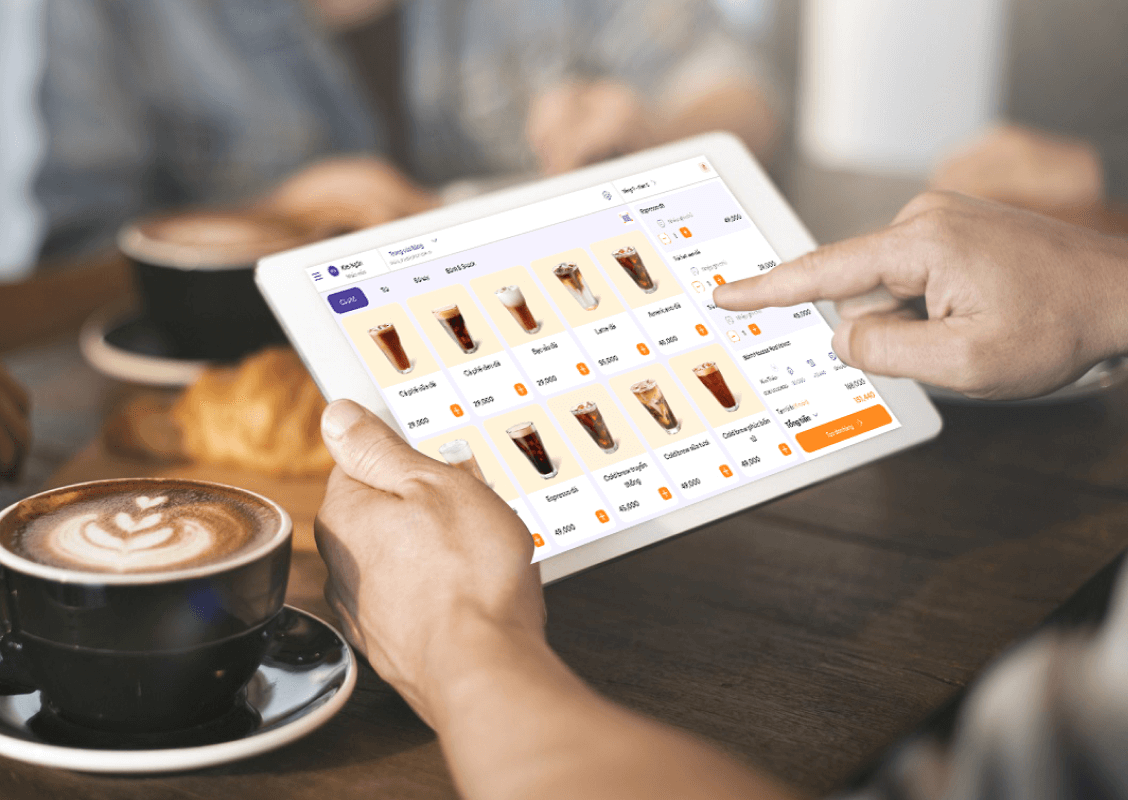 Thực
                    khách tự do order qua tablet