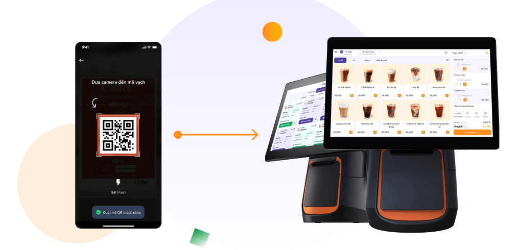 Thực khách quét mã lên đơn nhanh chóng ngay tại bàn
