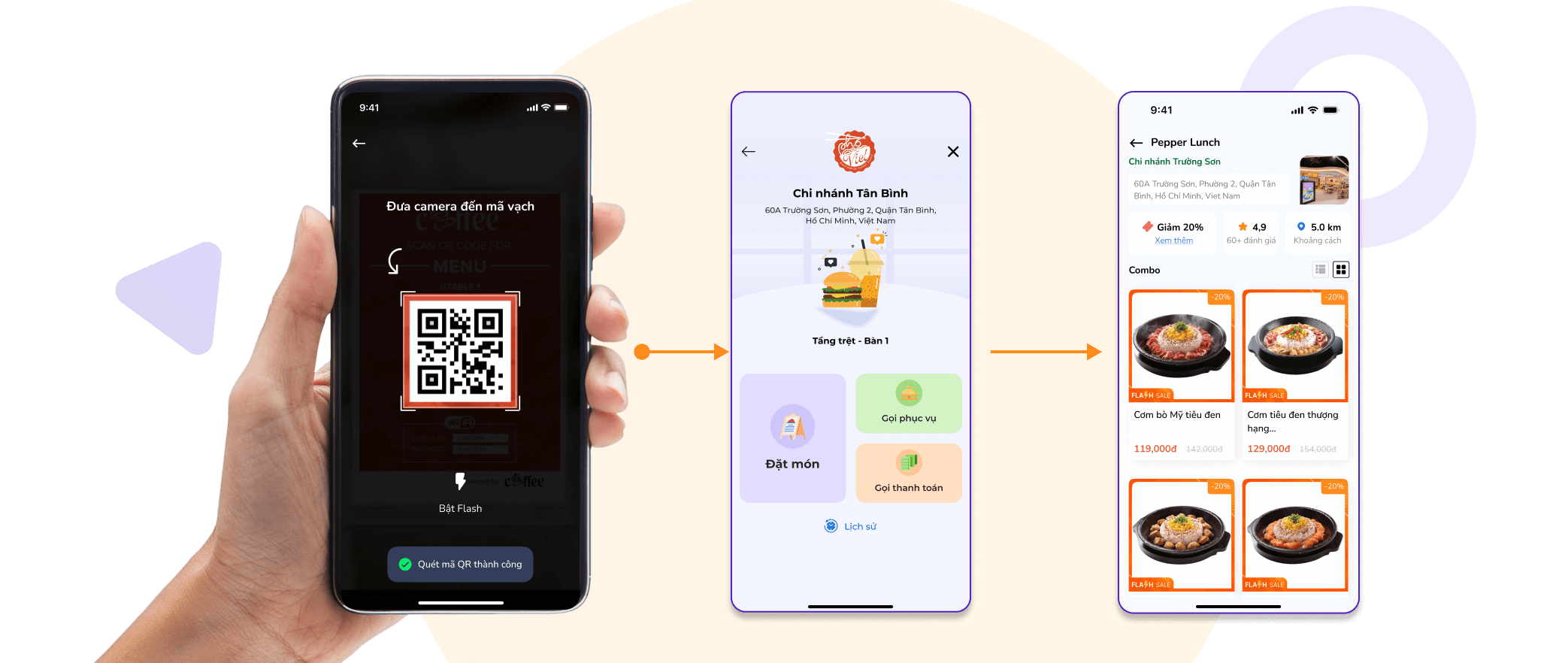 Quét mã QR - Gọi món ngay tại bàn